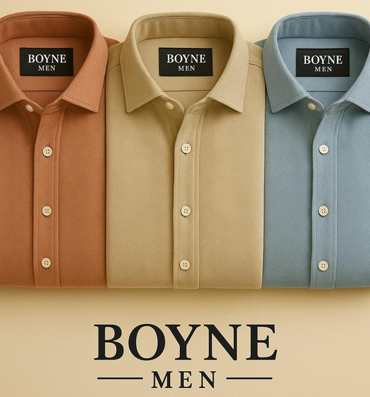 Buy 1 Boyne Men Dress Shirt, Get 3 Free – Limited Time Offer